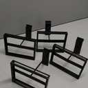 Rectangular Black Faceout Sign Holder for Slatwall - Holds 7"W x 5 Ã‚½"H Signs - Set of 4