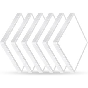 12 Inch 6PK Square LED Flush Mount Ceiling Light, 24W, 2500LM, 3000K/4000K/6000K CCT Selectable, LED Flat Panel Low Profile Ceiling Light Fitures for Hallway, Kitchen, Bedroom, Laundry Room (White)