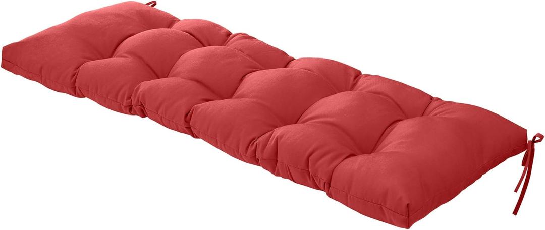 QILLOWAY Indoor/Outdoor Bench Cushion,51-Inches,Red