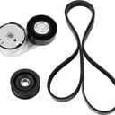 Engine Drive Belt Tensioner Idler Pulley Serpentine Belt Drive Component Kit Fit for Chrysler 200/Town & Country, Dodge Avenger/Grand Caravan/Journey, Ram C/V, 2011-2019#Replace 90K-39282D