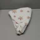 Christmas Tree Skirt Faux Fur Xmas Holiday Decorative Shiny Tree Skirt Thick Tree Skirt Sparkly Sequin White Snowflakes Tree Mats Holiday New Year Home Decoration 48inch Rose Gold