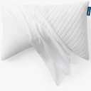 Sidney Sleep Mini Size Curved Pillow Covers - Full Length Zipper Closure - Premium Soft Brushed Microfiber (Travel Mini, White)