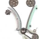 ECCPP Timing Chain Kit fits for Ford Focus, 2005 2011 for ford Focus Transit Connect 2.0L 9-0727s 76144 9-0727s 76144 ETAUTO00009, w/Oil Pump Chain Timing Chains Crank Sprocket Guide Rail