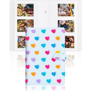 Veicevol 156 Pockets Photo Album for Fujifilm Instax Mini Camera, Polaroid Camera, Leather Cover, Photo Albums for Instax Mini 12 11 9 40 90 8 7 Evo LiPlay Instant Camera, 2x3 Photo Album(Blue)