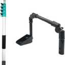 Gutter Cleaning Tools,Metal Rain Gutter Cleaner,Multi-Angle Gutter Cleaning from The Ground,4-13.5FT Extension Pole High Reach Leaf Cleaning from Gutter Guard.