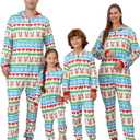 ANGELGGH Onesie Christmas Family Matching Pajamas Adult Couples Men PJs Hooded Women Novelty One-piece Sleepwear (Women, XL, Heart Reindeer)