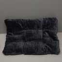 Dog Crate Bed Washable Dog Beds for XX-Small Dogs Deluxe Thick Flannel Fluffy Comfy Kennel Pad Anti-Slip & Anti-Scratch Pet Sleeping Mat, 17 x 11 Inch, Gray