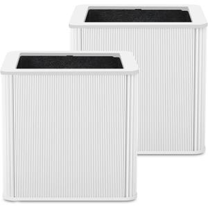 211+ Replacement Filter Compatible with 211+ Air Purifier, 2-Stage Filtration System of H13 True HEPA Filter and Activated Carbon Filter, White, 2 Pack