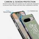 Green Flower Aesthetic Abstract Minimalism Floral Pattern,Trendy Soft TPU Full Cover Case for Google Pixel 9/9 Pro