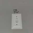 Mid-size White 1-Gang Decorator Toggle Switch Wall Plate with Toggle Cover, Paintable Outlet Cover Replaces Old Wall Plate