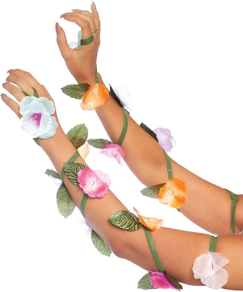 Leg Avenue Women's Fashion Costume Festival Flower Arm Wraps (Multicolor)