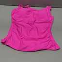 B2prity Tankini Swimsuit for Women Slimming Tummy Control Two Piece Bathing Suit Drawstring Swimwear Tank Top with Skirt (Medium, Hot Pink)