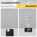 Grey Full Shade Curtain Panels, Thermal Insulated & Energy Efficiency Window Draperies for Guest Room, Full Blackout Curtains & Drapes for Shift Worker and Light Sleepers, W52 x L72 Inch, Light Grey