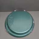 Round Toilet Seat Wood Toilet Seat Prevent Shifting with Zinc Alloy Hinges American Standard Size Toilet Seat Easy to Install also Easy to Clean(Round,Sparkling Turquoise)