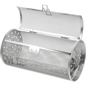 Rotisserie Basket for Air Fryer Oven Stainless Steel Grill Roaster Drum with 360 Rotation Oven Rack for Nuts Dried Fruits Meat Cooking Kitchen Grill Accessories