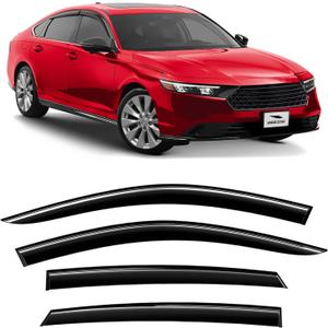 Tape-on Extra Durable Rain Guards for Honda Accord 2023-2025, Window Deflectors, Vent Window Visors, 4 Pieces - 100546 (For Accord 23-25)