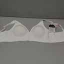 Deep V Bra Low Cut Sexy Push Up Bralettes for Women Padded Comfy Smoothing Wireless Lifting Bras Seamless Bralette (White, L)