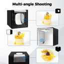 Photo Light Box, Portable 24 Inch Photo Studio Light Box, Shooting Tent Kit with 297 Light Beads and 6 Color Backdrops.Lightbox with 3 Stepless Dimming Light Boards for Studio Photography