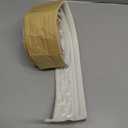 CRASPIRE 88 x 2 inch Crown Molding Peel and Stick 3D Flexible Foam Wall Trim White Self Adhesive Wallpaper Border Sticky Decorative Edging Baseboard Lines for Mirror Border Wall Hotel DIY Decor