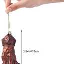 2 x Funny Hanging Christmas Ornaments 2025 - Dog Friend Glass Blown Cute Tree Decorations, 3D Animal Premium Decorative Holiday Decor for Xmas Home Outdoor Window Centerpiece