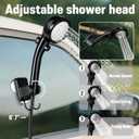 Portable Shower for Camping, 6000mAh Rechargeable Camp Shower Pump with Large Capacity Foldable Bucket, Filtered Shower Head, Outdoor Camping Shower Kit for Travel, Pet Bath, Car Washing