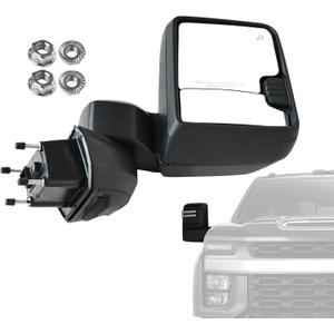 SecosAutoparts Towing Mirror Assembly Right Passenger Side Compatible with Chevrolet Silverado, Fit for GMC Sierra 2500HD 3500HD 2019-2025 w/Signal Light, Power&Heated Glass, 8Pin# 84944539 84944540
