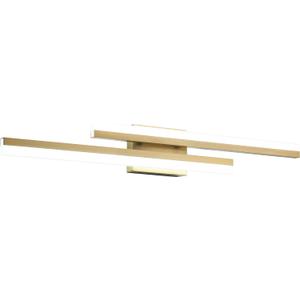 PRESDE 32 Inch LED Vanity Light Brushed Gold Bathroom Light Fixtures Over Mirror Modern Bath Wall Lighting Bar Dimmable