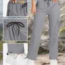 Womens Hiking Pants Lightweight Quick Dry Cargo Pants 4 Pockets Water Resistant Travel Casual Work Athletic Pant (Gray, S)