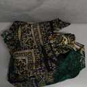 Divine threads -- Women's Kaftan Floral Print/Beach Cover Up/Plus Size V-Neck Loose Kimono Maxi Dress (Green), Size: Plus