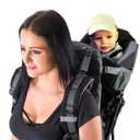 Hiking Baby Carrier Backpack - Comfortable Toddler/Baby Backpack Carrier System with Diaper Change Pad, Insulated Pocket + Rain and Sun Hood to Protect Your Child