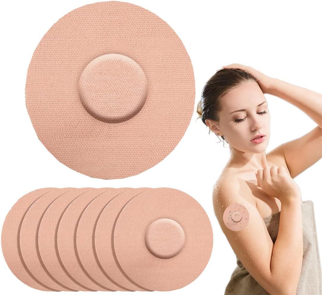 60 Pack Freestyle Adhesive Patches,Waterproof & Sweatproof CGM Sensor Cover for Libre 1/2/3(Compatible with Guardian 3,Enlite, Dexcom G6,G5, G4),Continuous Pre-Cut Glucose Monitor Protection Tape