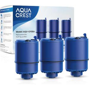 3 Pack Filter Replacement for All PUR, PURPLUS Faucet Filtration Systems, Pur RF-9999 Faucet Water Filter, NSF Certified, AQUA CREST (Blue)