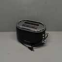 Mueller Retro Toaster 2 Slice with 7 Browning Levels and 3 Functions: Reheat, Defrost & Cancel, Stainless Steel Features, Removable Crumb Tray, Under Base Cord Storage, Black