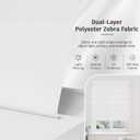 Cordless Zebra Blinds for Windows with Free-Stop(White,35" W x 72" H) Dual Layer Shades for Day & Night Privacy and Light Filtering, Perfect for Home & Bedroom, Easy to Install