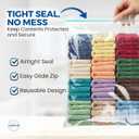Seal Fresh 5 Gallon Large Plastic Storage Bags – 18" x 24" (50 Count) – Reusable XXL Extra Large Heavy Duty Clear Jumbo Freezer Zip Lock Bags with Sealable Zipper Top For Clothes, Travel, Moving