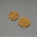 Replacement Wooden Lids for Pyrex, Anchor Hocking Glass Containers 7200 * 2, Bamboo Lids for Pyrex 2Cup Glass Bowls, Bowl Covers with Leakproof Silicone Gasket 2 Pack