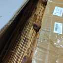 DoubleFill 2 Pcs 48" W X 72" H Outdoor Bamboo Shades, Carbon Brown