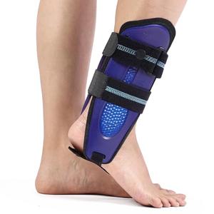 Velpeau Ankle Stabilizer Brace for Sprain, Ligament Injury (Grade 1 to 2), Tendonitis, Adjustable Stirrup Ankle Support Splint for Women and Men,Reversible Left & Right Foots,One Size(Foam Pads, Blue)