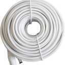 50ft 12V DC Power Extension Cable 2.1mm x 5.5mm Plug Universal Extension Cords Cable Compatible with 12V Power Adaper for Home Security IP Camera (15M) White