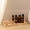 Essential Oil Display Stand Solid Wood Essential Oil Holder with 2 Tier Display Organizer Essential Oils Box Organizer Storage Rack for Organizing Displaying Holds 12 Bottles Shelves for Oil