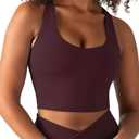 YITTY Active Sports Bra Tank, Tank Top for Women with Built-in Bra, Racerback, Removable Cups, Low-Impact Yoga and Gym (Red, XL)