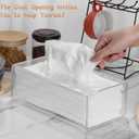 Clear Acrylic Tissue Box,Rectangle Disposable Paper Facial Holder with Lid,Dryer Sheet Container Napkin Organizer for Bathroom, Kitchen and Office Room Decor