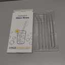 HeykirHome 4-Pack Reusable Glass Straw, Size 8.5''x10 MM,Including 2 Straight and 2 Bent with 2 Cleaning Brush- Perfect For Smoothies, Tea, Juice