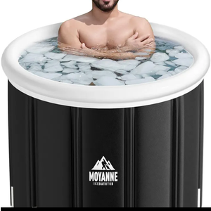 Ice Bath Tub,155 Gallons Inflatable Cold Plunge Tub for Athletes' Recovery - Portable Outdoor Polar Pod Recovery Solution, 39.3'' x 29.5''