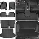 Floor Mats & Cargo Mat & Backrest Mat Fit for Honda HRV 2026 2025 2024 2023 Sport/LX/EX-L & for Acura ADX 2025-2026, All Weather TPE Custom Fit HR-V Floor Liner Accessories Full Set, Black