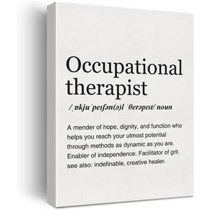 LEXSIVO Occupational Therapist Definition Print Canvas Wall Art Home Office Decor Modern Minimalist Painting 12x15 Canvas Poster Framed Ready to Hang Therapy Gift