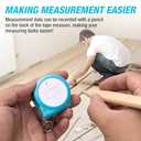 DURATECH Mini Tape Measure, 2 PCS 6FT Inch/Metric Small Tape Measure, Retractable Easy Reading Keychain Measurement Tape, Pocket Size Small Tape Measure for Engineer, Portable, ABS Protective Casing
