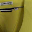 Alex Vando Mens Dress Shirt Wrinkle Free Regular Fit 4-Way Stretch Button Down Shirts (XX-Large, Yellow)