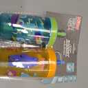 Nuby Thirsty Kids Super Sipper NoSpill Toddler Cup with 360° Silicone Valve & Swivel Straw  (2 Pack) 14 oz  LeakResistant with Easy Clean Design  Animals & Space