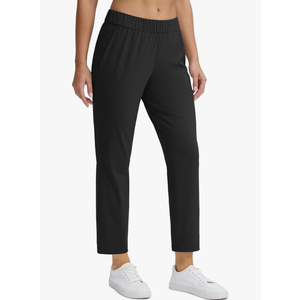 Seamaid Women's Golf Pants with Pockets 7/8 Stretch Ankle Travel Pants for Athletic Casual Size M